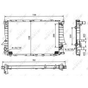 Радиатор охлаждения двигателя AS07305887 на AUDI A6 (C5) 1997-2000