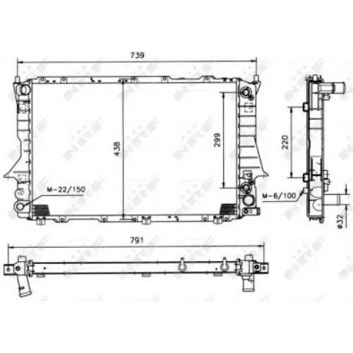 Радіатор охолодження двигуна AS00053573 на AUDI A6 (C5) 1997-2000