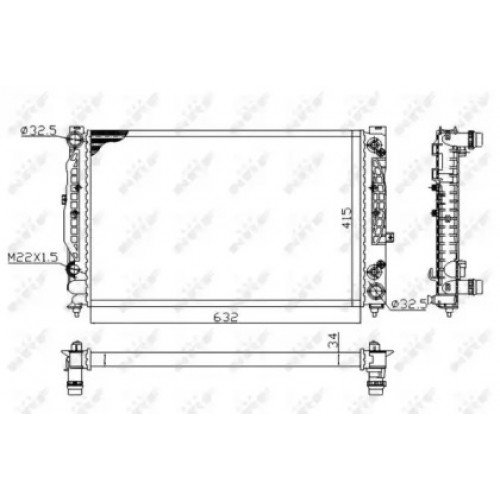 Радіатор охолодження двигуна AS07317663 на VOLKSWAGEN PASSAT (B5) 1997-2005