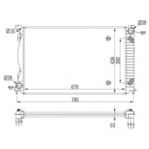 Радиатор охлаждения двигателя AS00053546 на AUDI A6 (C6) 2004-2011