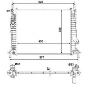 Радиатор охлаждения двигателя AS00059593 на FORD FOCUS 2005-2008