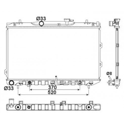 Радиатор охлаждения двигателя AS07303117 на KIA CERATO 2004-2006