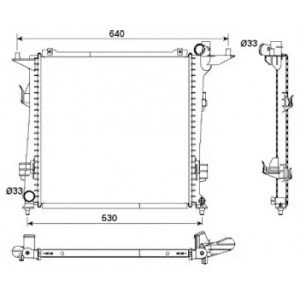 Радиатор охлаждения двигателя AS07319515 на KIA CEED 2007-2009