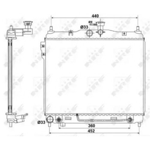 Радіатор охолодження двигуна AS00053224 на HYUNDAI GETZ 2002-2005