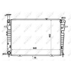 Радиатор охлаждения двигателя AS07325859 на HYUNDAI TUCSON (JM) 2004-2013