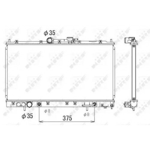 Радіатор охолодження двигуна AS07307500 на MITSUBISHI GALANT (EA) 1997-2003