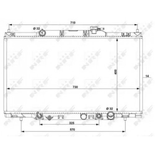 Радіатор охолодження двигуна AS07318659 на HONDA CRV 2002-2006