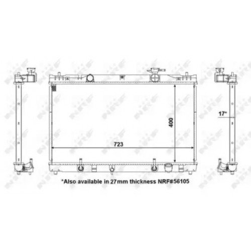 Радиатор охлаждения двигателя AS00059206 на TOYOTA CAMRY (XV30) 2002-2006