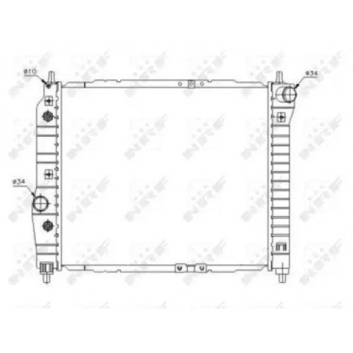 Радиатор охлаждения двигателя AS07339059 на CHEVROLET AVEO SDN/HB (T200) 2002-2008