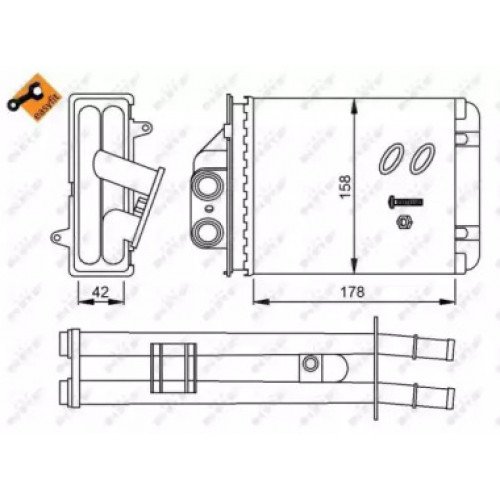 Радиатор печки AS00053314 на FIAT PANDA 2003-2009