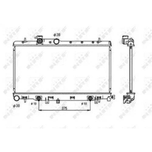 Радиатор охлаждения двигателя AS00052624 на SUBARU LEGACY OUTBACK 2000-2004