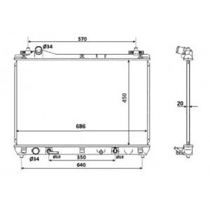 Радиатор охлаждения двигателя AS00052644 на SUZUKI VITARA GRAND 2006-2012