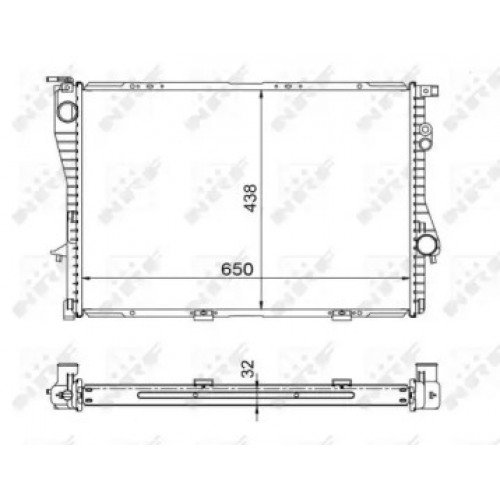 Радиатор охлаждения двигателя AS07308380 на BMW 7 (E38) 1994-2002
