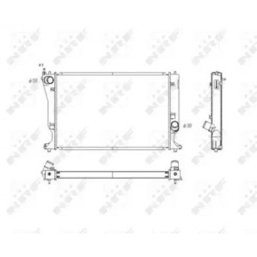 Радіатор охолодження двигуна AS00059202 на TOYOTA AVENSIS 2003-2008