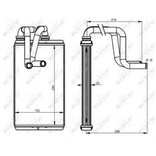 Радиатор печки AS00052985 на MITSUBISHI OUTLANDER II (XL) 2007-2012