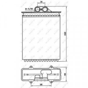 Радіатор печі AS00052926 на OPEL VECTRA B 1995-1999