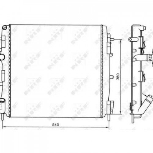 Радіатор охолодження двигуна AS00059328 на RENAULT KANGOO 1997-2003