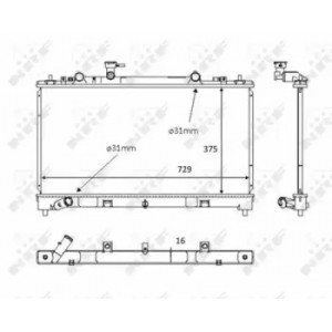 Радіатор охолодження двигуна AS00053153 на MAZDA 6 (GH) 2008-2010