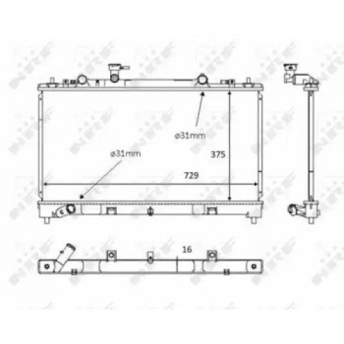 Радіатор охолодження двигуна AS00053153 на MAZDA 6 (GH) 2008-2010