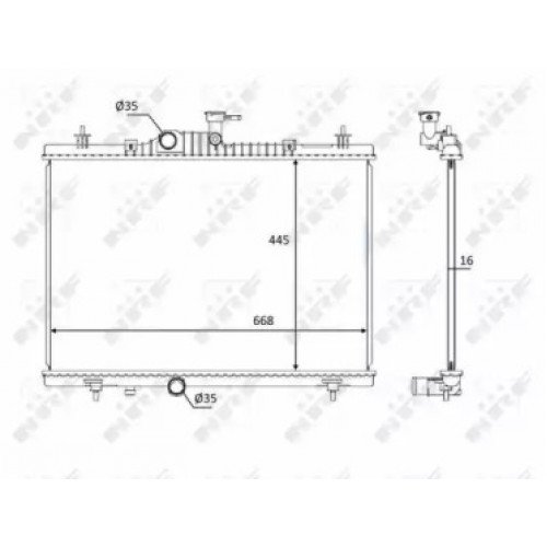 Радиатор охлаждения двигателя AS07319971 на RENAULT KOLEOS 2008-2011