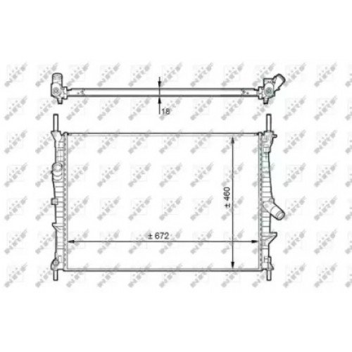 Радиатор охлаждения двигателя AS07319511 на FORD TRANSIT CONNECT / TOURNEO 2010-2013