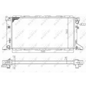 Радіатор охолодження двигуна AS07332032 на FORD TRANSIT 1995-2000