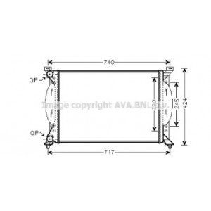 Радиатор охлаждения двигателя AS00060426 на AUDI A4 (B6) 2001-2004