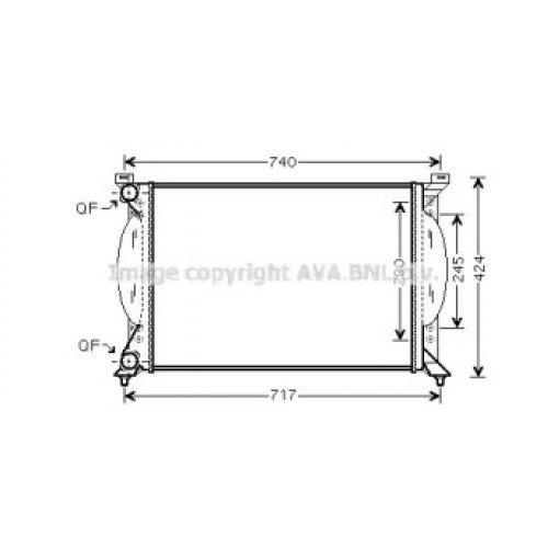 Радиатор охлаждения двигателя AS00060426 на AUDI A4 (B6) 2001-2004
