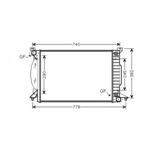 Радіатор охолодження двигуна AS00055289 на AUDI A4 (B6) 2001-2004