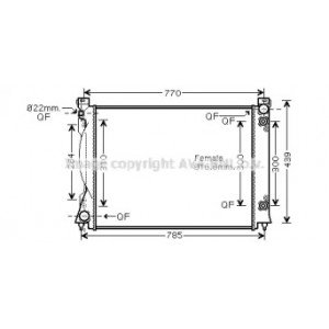 Радиатор охлаждения двигателя AS07299719 на AUDI A6 (C6) 2004-2011