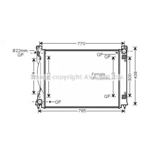 Радиатор охлаждения двигателя AS07299719 на AUDI A6 (C6) 2004-2011
