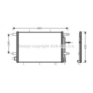 Радіатор кондиціонера AS07328736 на AUDI A4 (B7) 2005-2008