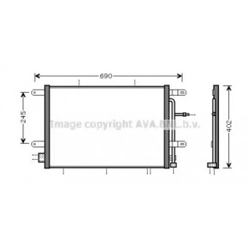 Радіатор кондиціонера AS07328736 на AUDI A4 (B7) 2005-2008