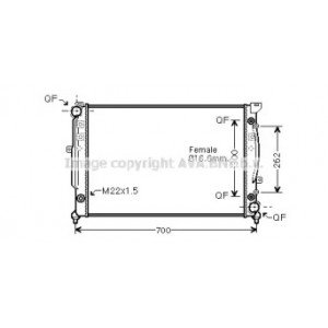 Радіатор охолодження двигуна AS00054991 на AUDI A6 ALLROAD (C5) 2001-2005