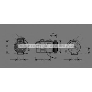 Компрессор кондиционера AS07337352 на VOLKSWAGEN PASSAT (B5) 1997-2005