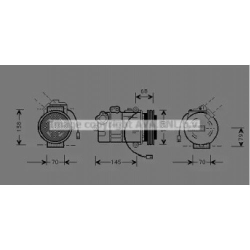 Компрессор кондиционера AS07337352 на AUDI A6 (C5) 2001-2005