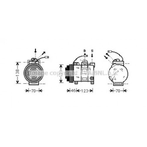 Компресор кондиціонера AS00054992 на AUDI A8 (D2) 1998-2002
