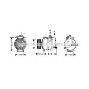 Компрессор кондиционера AS07309833 на AUDI A4 (B7) 2005-2008