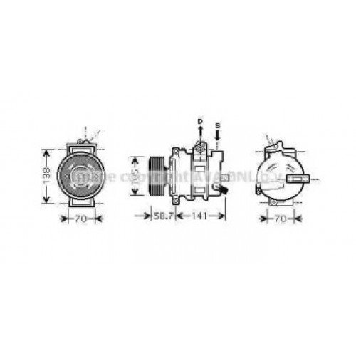 Компрессор кондиционера AS07309833 на AUDI A4 (B6) 2001-2004
