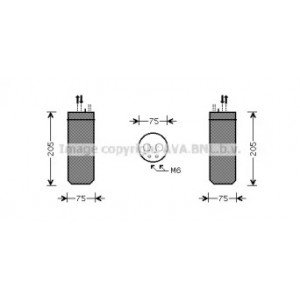 Осушувач кондиціонера AS07341048 на AUDI A4 (B6) 2001-2004
