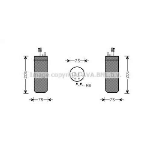 Осушувач кондиціонера AS07341048 на AUDI A6 (C6) 2004-2011