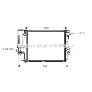 Радіатор охолодження двигуна AS07325543 на BMW 5 (E39) 1995-2003