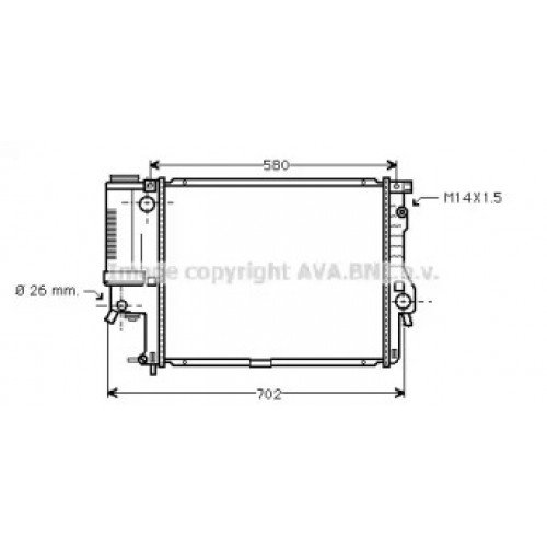 Радіатор охолодження двигуна AS07325543 на BMW 5 (E39) 1995-2003