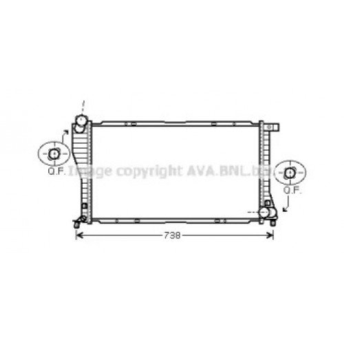 Радиатор охлаждения двигателя AS00055171 на BMW 5 (E39) 1995-2003