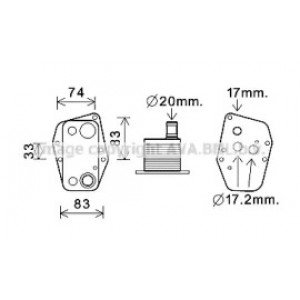 Масляный радиатор двигателя  AS00055163 на BMW 3 (E90/E91) 2008-2011