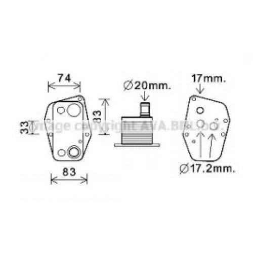 Масляный радиатор двигателя  AS00055163 на BMW 3 (E90/E91) 2008-2011