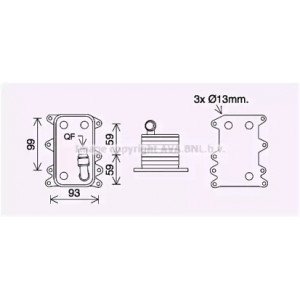 Масляный радиатор коробки передач AS07298544 на BMW X3 (E83) 2003-2010
