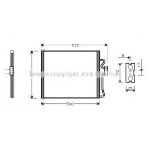 Радіатор кондиціонера AS00060370 на BMW 5 (E39) 1995-2003