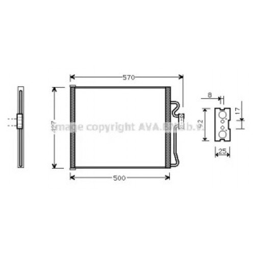 Радіатор кондиціонера AS00060370 на BMW 5 (E39) 1995-2003