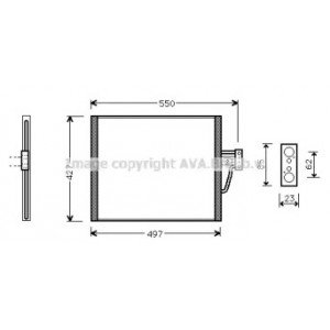Радіатор кондиціонера AS00060371 на BMW 5 (E39) 1995-2003